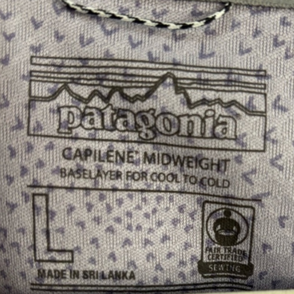 🌸Grey Patagonia Capilene Midweight Base Layer L - Picture 2 of 6